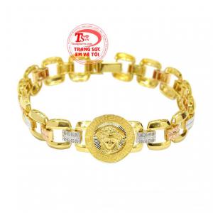Lắc tay vàng tây thương hiệu được chế tác tinh xảo từ vàng 18k chất lượng, bền đẹp.