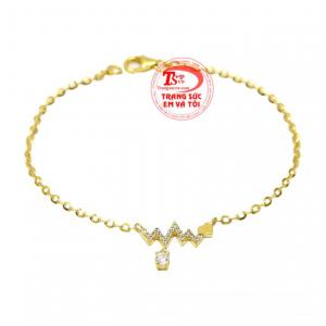 Lắc tay vàng thanh tú kiểu dáng nữ tính, thời trang. 