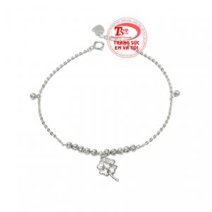 Lắc tay vàng trắng cỏ bốn lá được nhập khẩu từ Hàn Quốc.