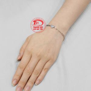 Lắc tay vàng trắng yêu thương được bảo hành uy tín