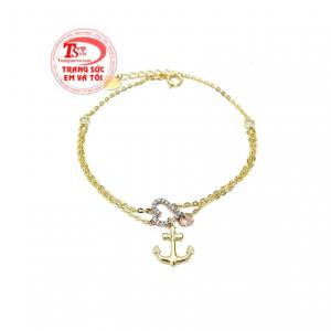 Lắc vàng tây tình yêu được nhập khẩu từ Hàn Quốc. 