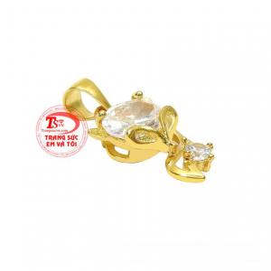 Lựa chọn viên đá cz làm điểm nhấn giúp chiếc mặt dây trở nên ấn tượng và tỏa sáng.