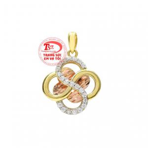 Mặt dây may mắn vàng tây nhập khẩu trực tiếp từ Hàn Quốc với kiểu dáng sang trọng và tinh tế.