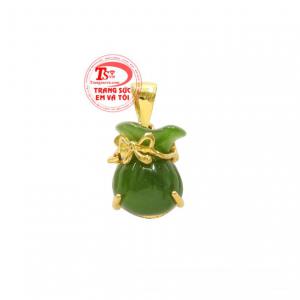 Mặt dây Nephrite tiền tài