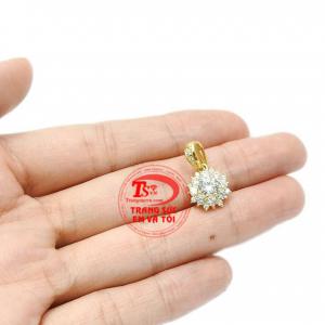 Mặt dây nữ vàng tây lấp lánh có thể đặt chế tác theo yêu cầu.