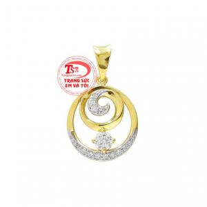 Mặt dây vàng tây hoàn hảo với kiểu thiết kế trẻ trung, phong cách. 