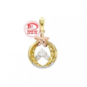 Mặt dây vàng tây phong cách, kiểu dáng trẻ trung dành tặng phái đẹp.