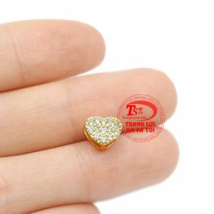 Mặt dây vàng trái tim nhỏ xinh vàng10k nhận đặt chế tác theo yêu cầu.