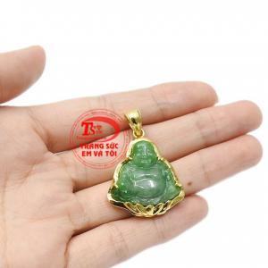 Mặt phật di lặc jadeite an nhiên có giấy kiểm định đá quý uy tín.