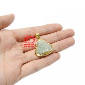 Mặt phật di lặc jadeite phát tài nhận đặt chế tác theo yêu cầu.