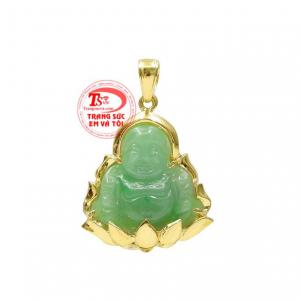 Mặt phật di lặc may mắn jadeite