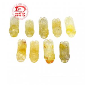 Ngọc thiền thạch anh tóc may mắn giao hàng tận nơi.