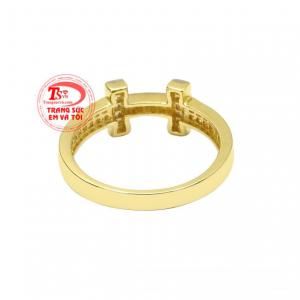 Nhẫn chữ H phong cách được bảo hành uy tín