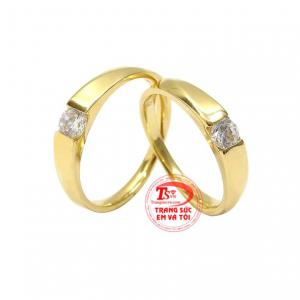 Với thiết kế đơn giản mang đến cho khách hàng nhẫn cưới trang nhã, sang trọng. 