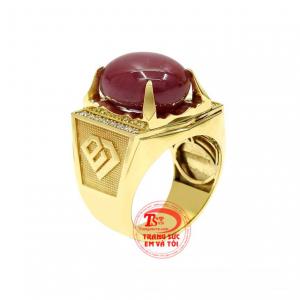 Nhẫn nam Ruby sao đẳng cấp