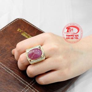 Nhẫn nam ruby sao quyền lực nhận đặt chế tác theo yêu cầu.