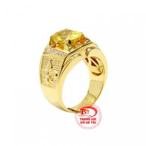 Nhẫn nam sapphire mạnh mẽ với thiết kế ấn tượng và lịch lãm.