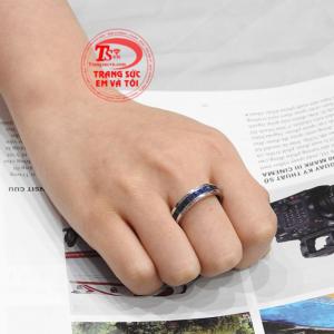 Nhẫn nam sapphire thời trang được bảo hành uy tín