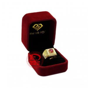 Nhẫn nam vàng màu phong cách thanh toán an toàn.