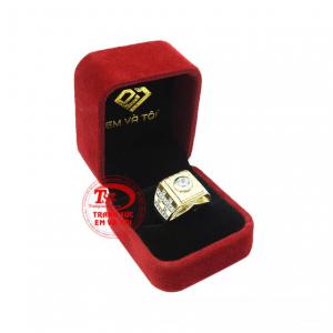 Nhẫn nam vàng tây ấn tượng thanh toán an toàn.