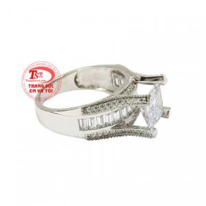 Nhẫn nữ đẳng cấp vàng trắng nhập khẩu Hàn Quốc