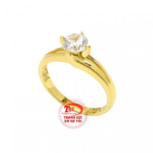 Nhẫn nữ dịu dàng vàng tây phù hợp với nhiều độ tuổi. Sản phẩm bảo hành chu đáo