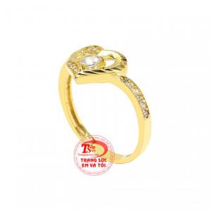 Nhẫn nữ trái tim rạng ngời thanh toán an toàn.