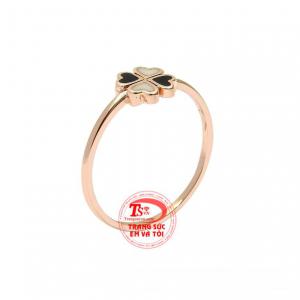 Nhẫn nữ vàng hồng tinh tế được chế tác từ vàng 18k chất lượng.