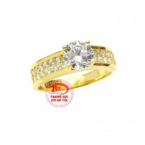 Nhẫn nữ vàng tây xu hướng giao hàng tận nơi.