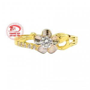 Nhẫn vàng hoa nữ tính vàng 10k tinh tế giao hàng nhanh trên toàn quốc.