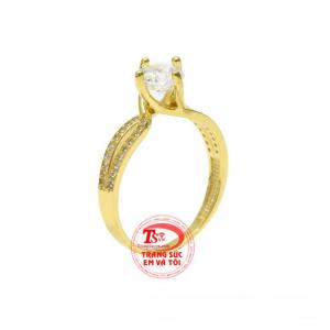 Nhẫn vàng màu thanh tú dịu dàng và nữ tính.