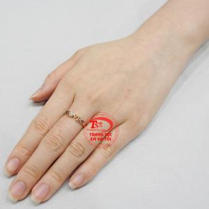 Nhẫn vàng nữ tình yêu bảo hành uy tín, giao hàng toàn quốc.