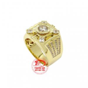 Chiếc nhẫn nam vàng sẽ giúp cánh mày râu trông lịch lãm và đầy ấn tượng hơn thu hút ánh nhìn của mọi người. 