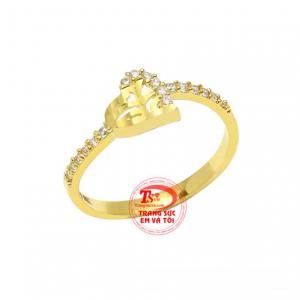 Nhẫn vàng trái tim nữ tính đảm bảo chất lượng món quà tặng yêu thương dành cho cô gái của bạn.