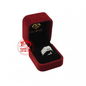 Nhẫn vàng trắng phái mạnh lịch lãm thanh toán an toàn.