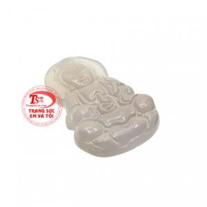 Mặt phật chế tác từ đá mã não thiên nhiên, hợp phong thủy.