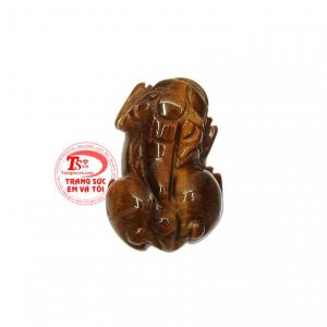 Tỳ hưu mắt hổ thiên nhiên đẹp có thể làm mặt dây hoặc mặt nhẫn.