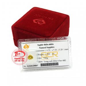 Sản phẩm có thể gắn trên trang sức vàng và bạc phù hợp với người mang mệnh Kim và Thổ.