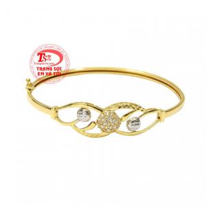Vòng tay nữ thời trang nhập khẩu Italy, chế tác từ vàng tây 18k bền đẹp, sáng bóng. 