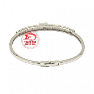 Vòng tay vàng trắng chữ H chất lượng
