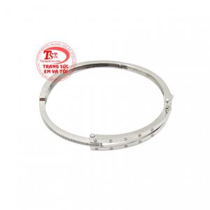 Vòng tay vàng trắng thời thượng nhập khẩu từ Hàn Quốc mang đến vẻ thời trang cho nữ giới.