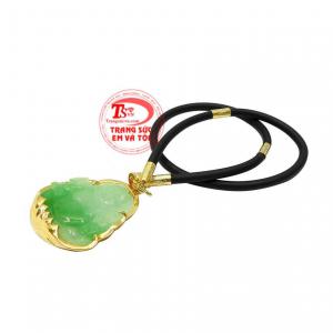 Mặt phật di lặc chạm khắc từ ngọc cẩm thạch thiên nhiên, tinh tế và ấn tượng.