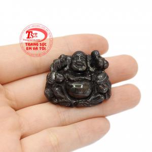 Phật Di Lặc saphir an khang có giấy kiểm định đá quý.