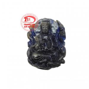 Phật Quan Âm saphir hạnh phúc có thể bọc vàng hay bạc để làm mặt dây đeo vừa sang trọng vừa mang đến may mắn.