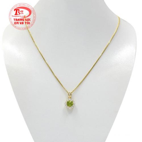 Bộ mặt dây peridot tinh tế