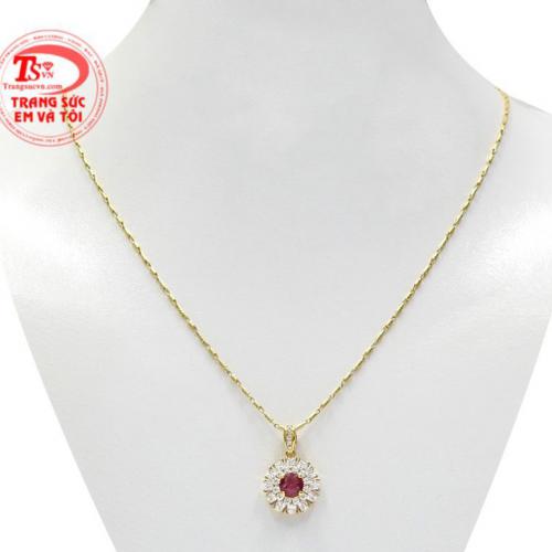 Bộ mặt dây ruby tài lộc