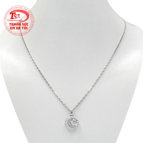 Bộ mặt dây vàng trắng thanh lịch