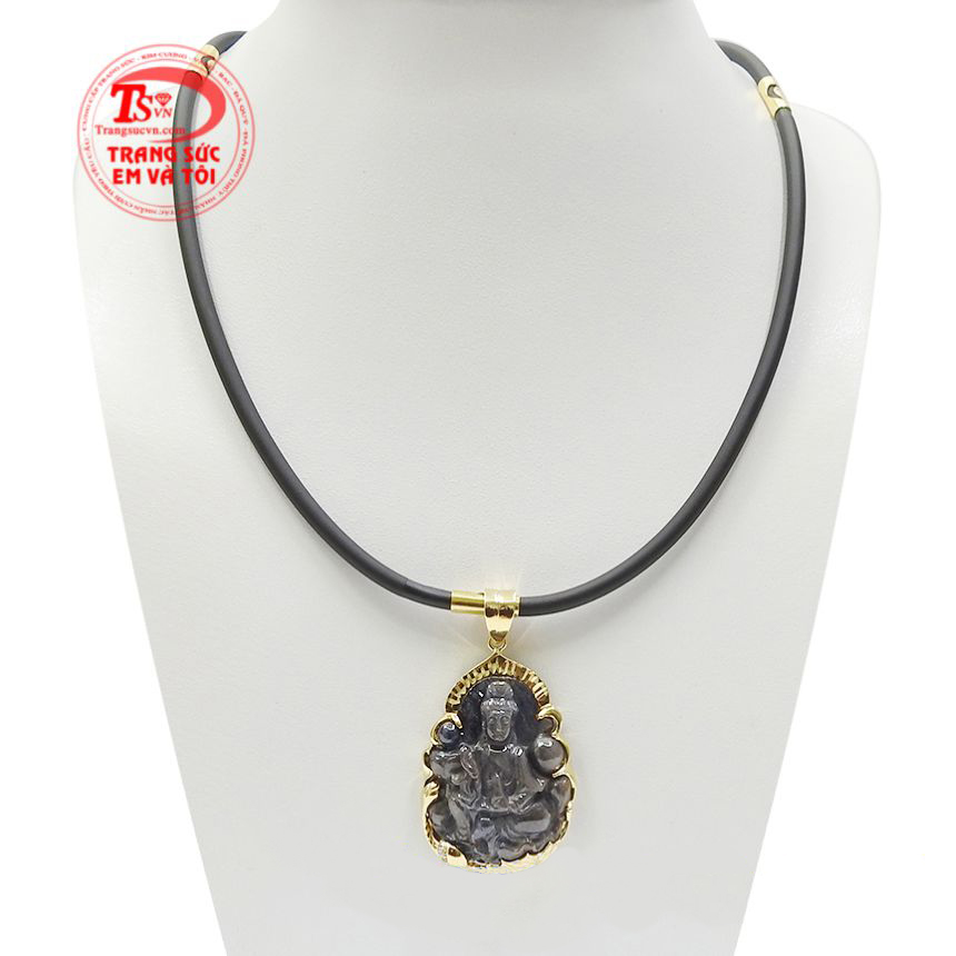 Bộ Phật Bà Sapphire Thịnh Vượng chạm khắc tinh xảo, sắc nét, chất lượng đá đảm bảo. 