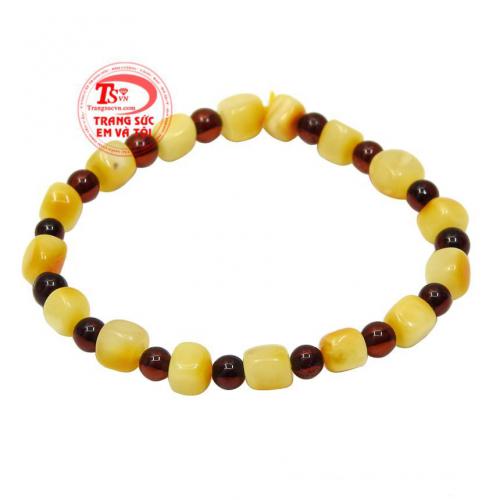 Chuỗi tay hổ phách cho bé