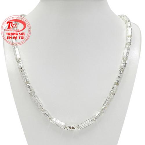 Dây chuyền bạc phong cách cá tính